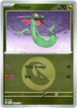 Dreepy 158/217 - Reverse Holofoil ME Ascended Heroes - Common