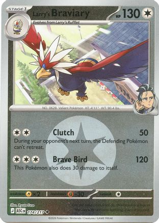 Larry's Braviary (Energy Symbol Pattern) 174 - Reverse Holofoil ME Ascended Heroes - Uncommon
