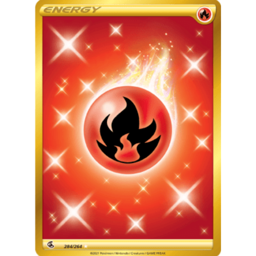 Fire Energy (Secret) 284 - Holofoil SWSH08 Fusion Strike - Secret Rare