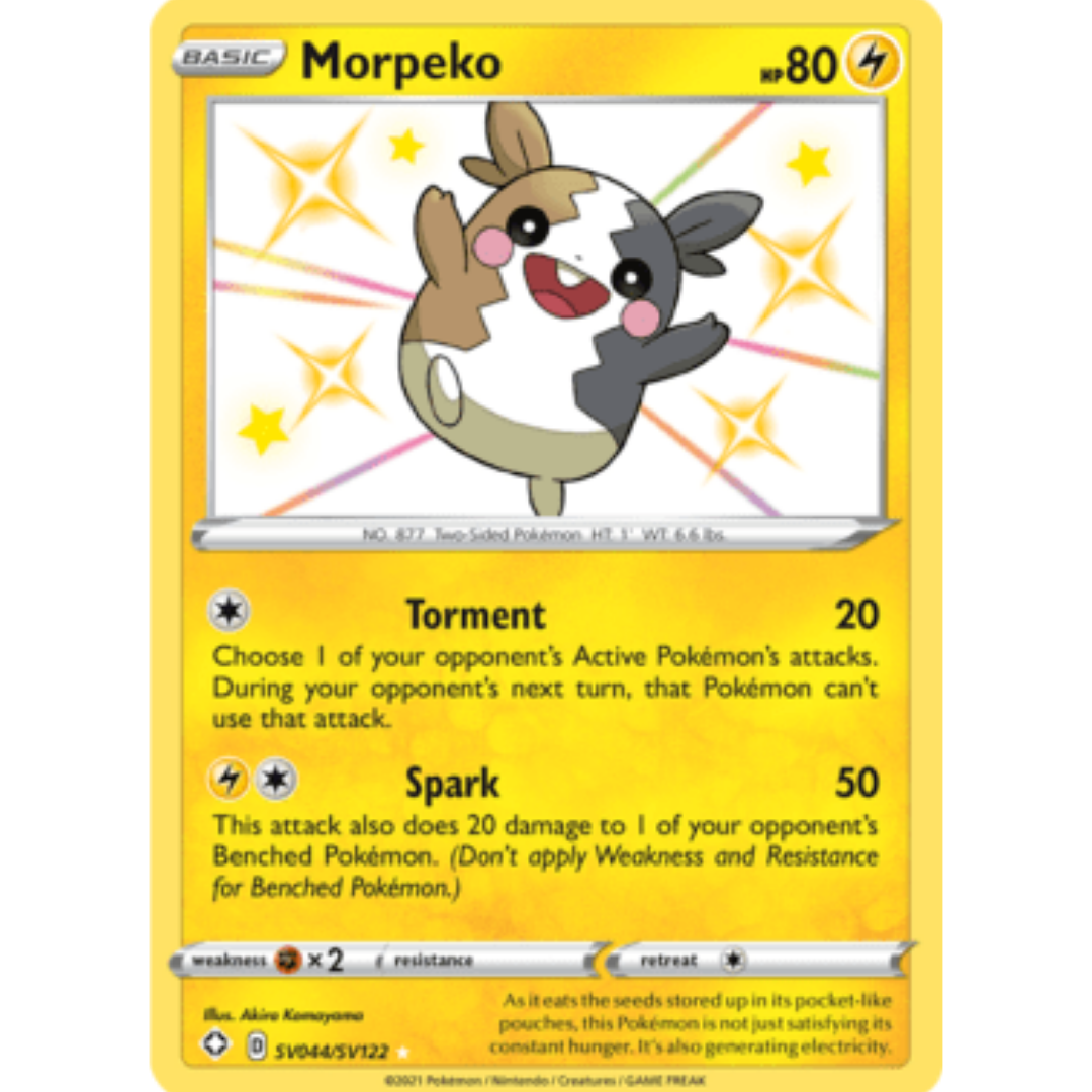 Morpeko SV044 - Holofoil Shining Fates Shiny Vault - Shiny Holo Rare