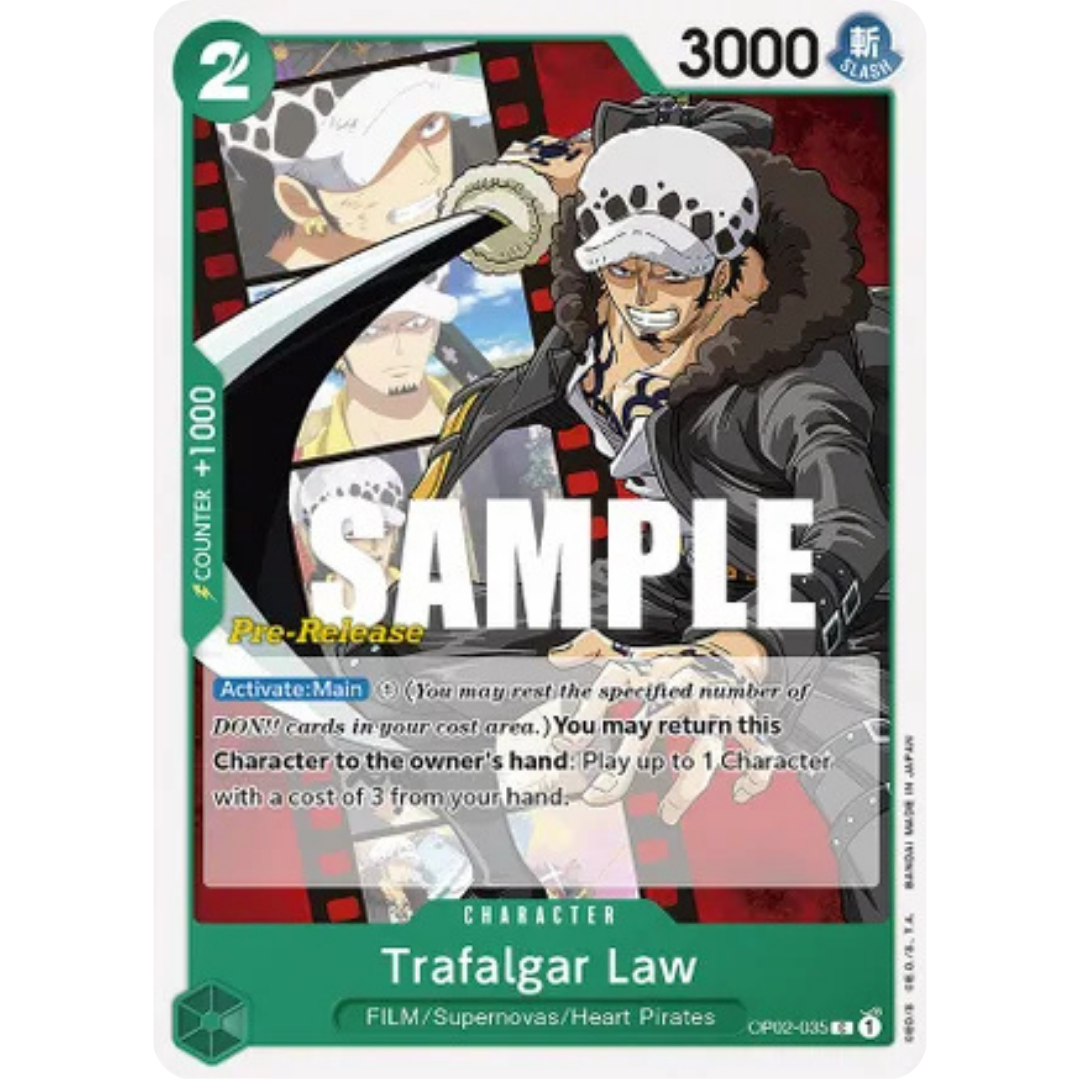 Trafalgar Law (OP02-035) - Paramount War Pre-Release Cards