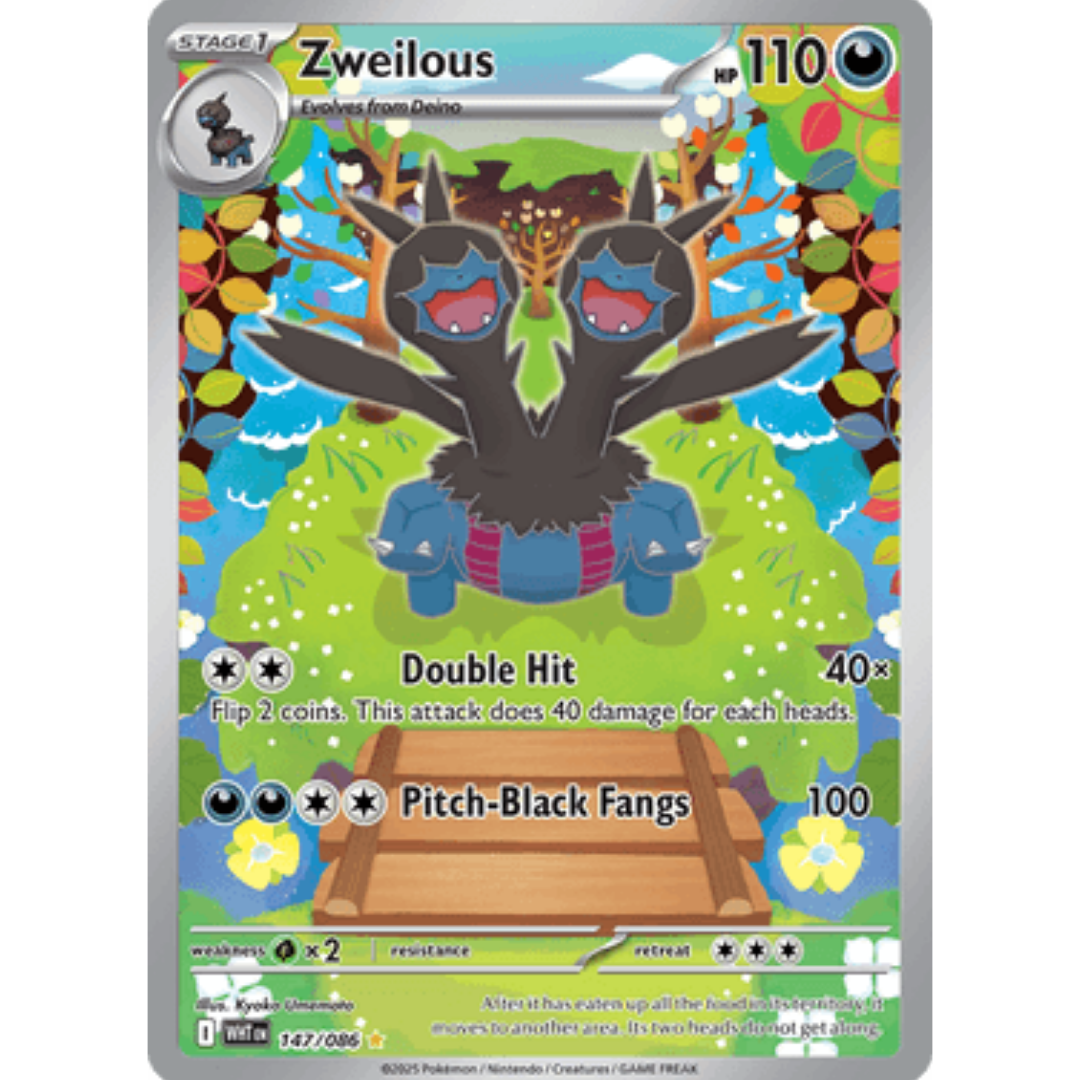 Zweilous 147/086 - Holofoil SV White Flare - Illustration Rare