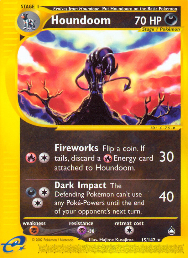 Houndoom (15) 015 Aquapolis - Rare