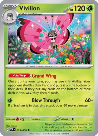 Vivillon 009 - Reverse Holofoil ME03 Perfect Order - Uncommon