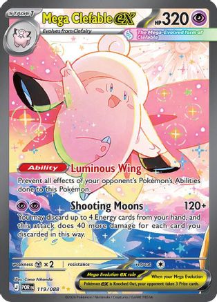 Mega Clefable ex 119/088 - Holofoil ME03 Perfect Order - Special Illustration Rare