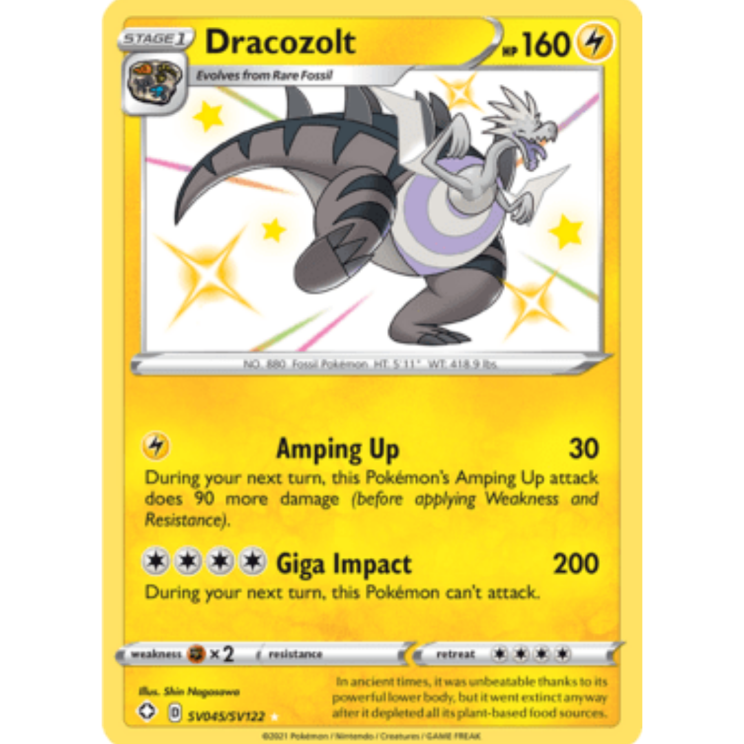 Dracozolt SV045 - Holofoil Shining Fates Shiny Vault - Shiny Holo Rare