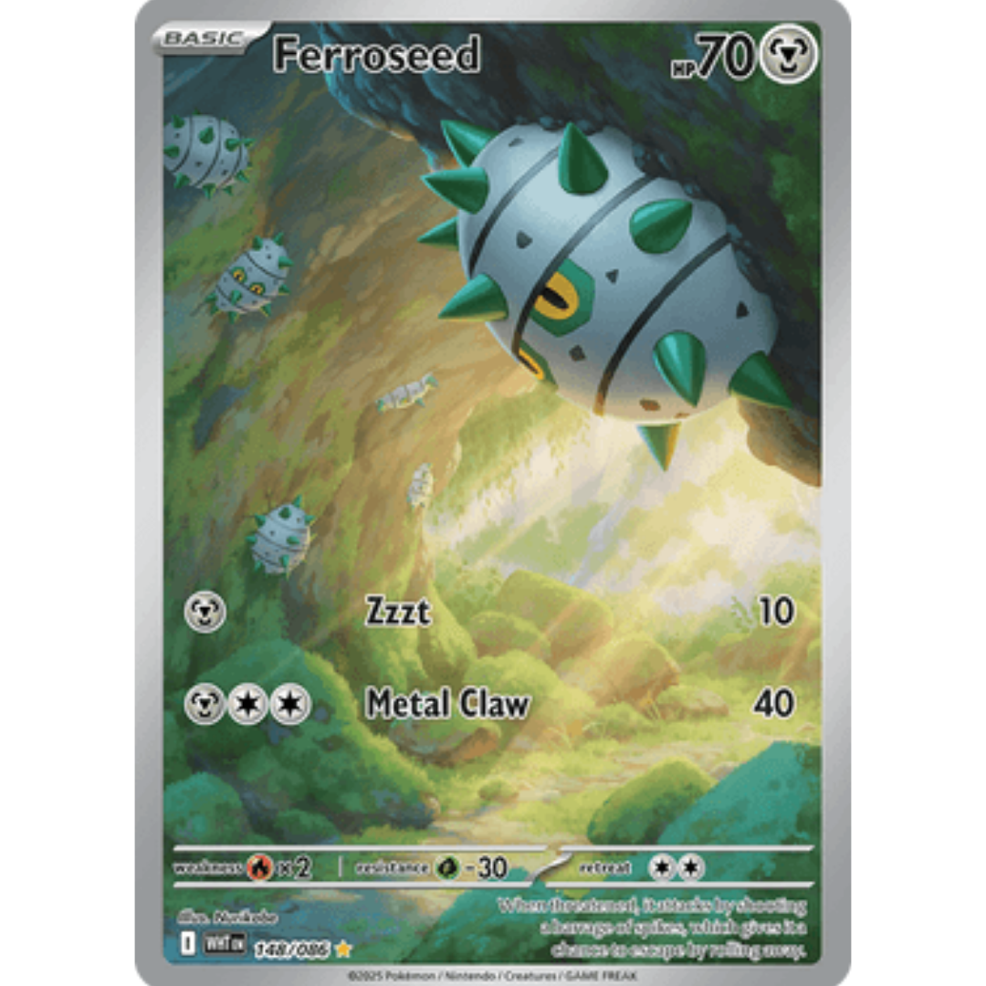 Ferroseed 148/086 - Holofoil SV White Flare - Illustration Rare
