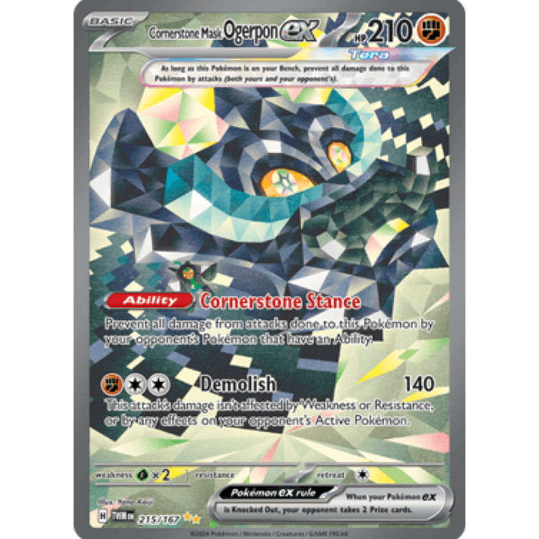 Cornerstone Mask Ogerpon ex 215/167 - Holofoil SV06 Twilight Masquerade - Special Illustration Rare