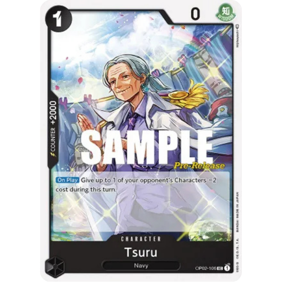 Tsuru (OP02-106) - Paramount War Pre-Release Cards