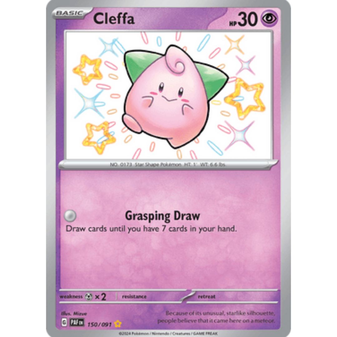 Cleffa 150 - Holofoil SV Paldean Fates - Shiny Rare