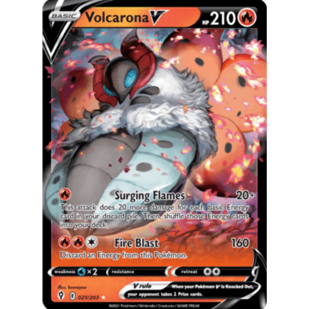 Volcarona V 021 - Holofoil SWSH07 Evolving Skies - Ultra Rare