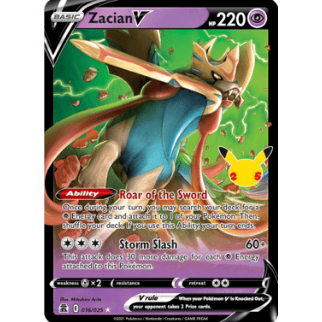 Zacian V 016 - Holofoil Celebrations - Ultra Rare