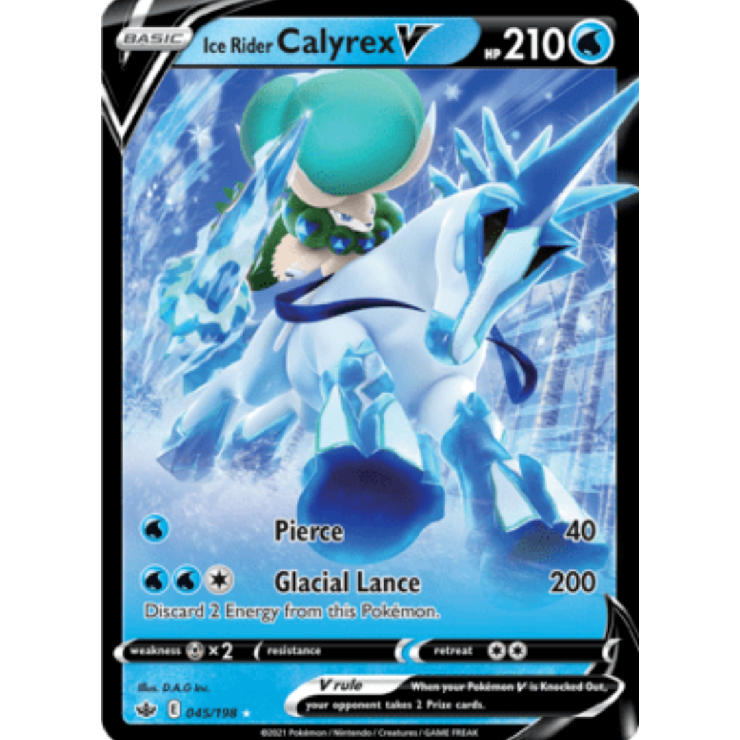 Ice Rider Calyrex V 045 - Holofoil SWSH06 Chilling Reign - Ultra Rare