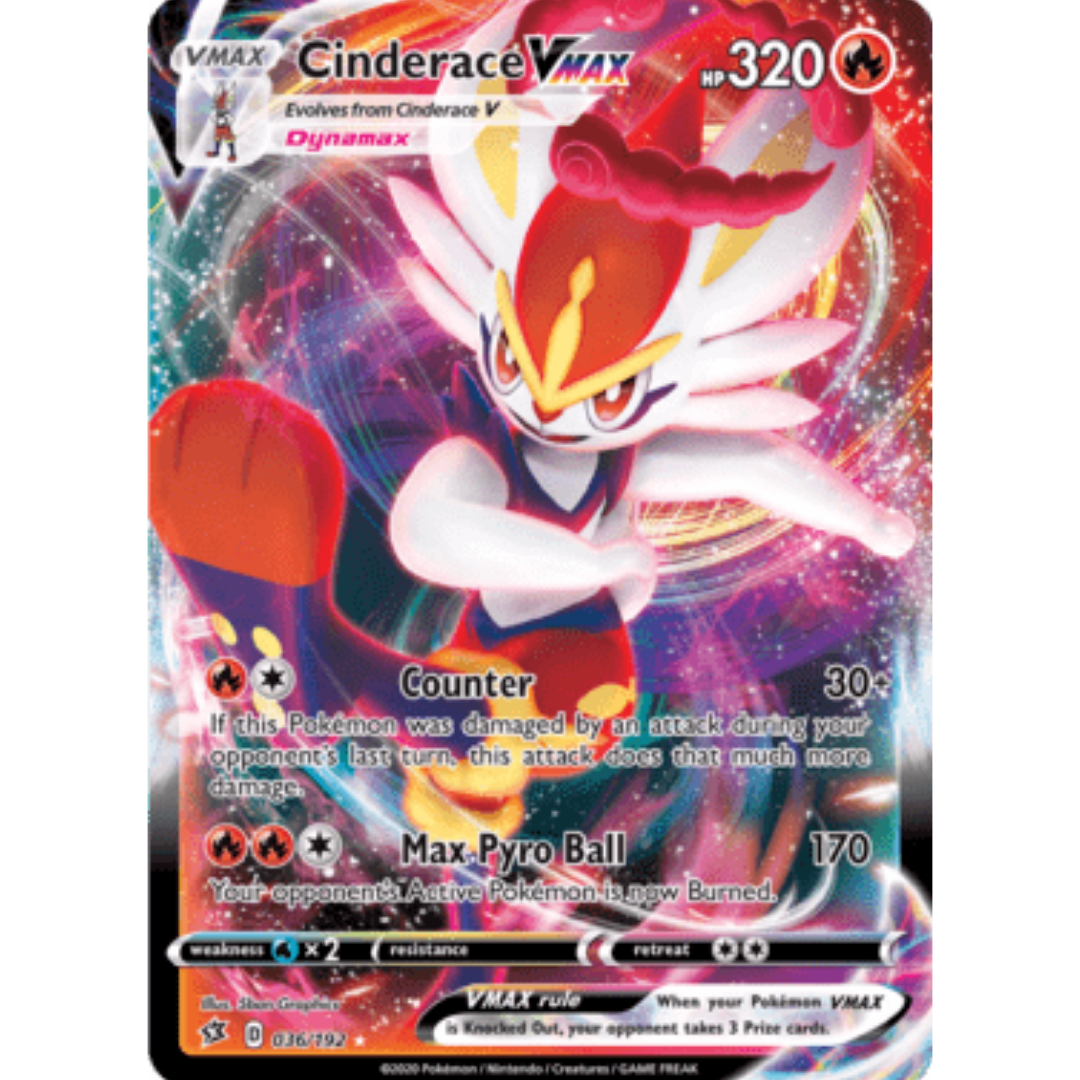 Cinderace VMAX 036 - Holofoil SWSH02 Rebel Clash - Ultra Rare
