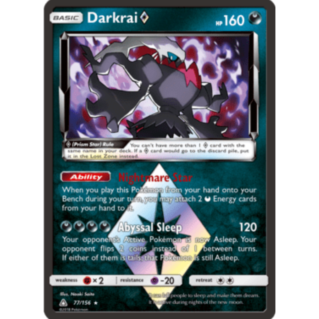 Darkrai Prism Star 077 - Holofoil SM Ultra Prism - Prism Rare