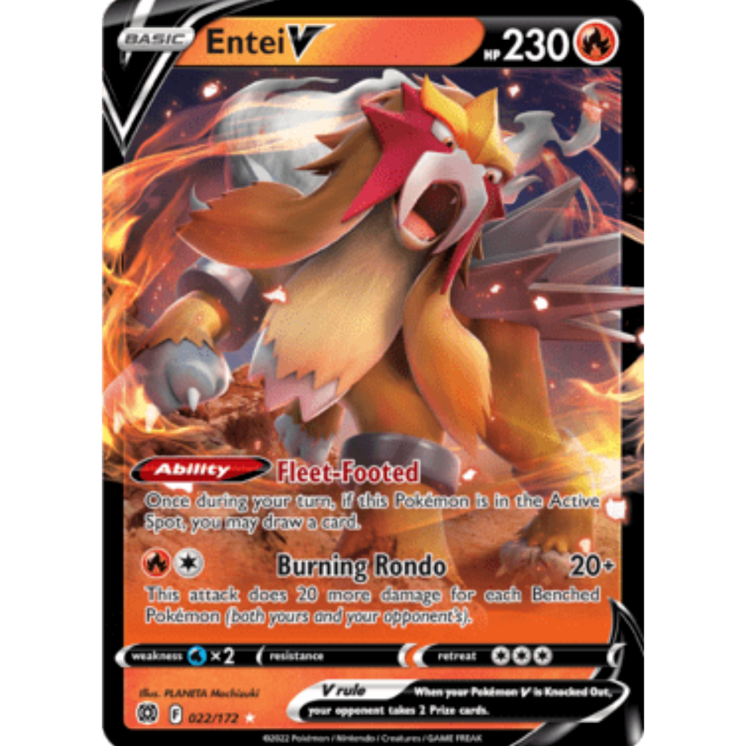 Entei V 022 - Holofoil SWSH09 Brilliant Stars - Ultra Rare