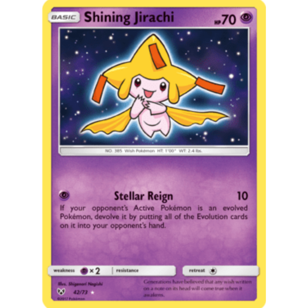 Shining Jirachi 042 - Holofoil Shining Legends - Shiny Holo Rare