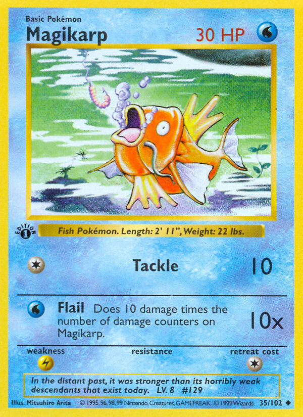 Magikarp 035/102 - 1st Edition Base Set Shadowless - Uncommon