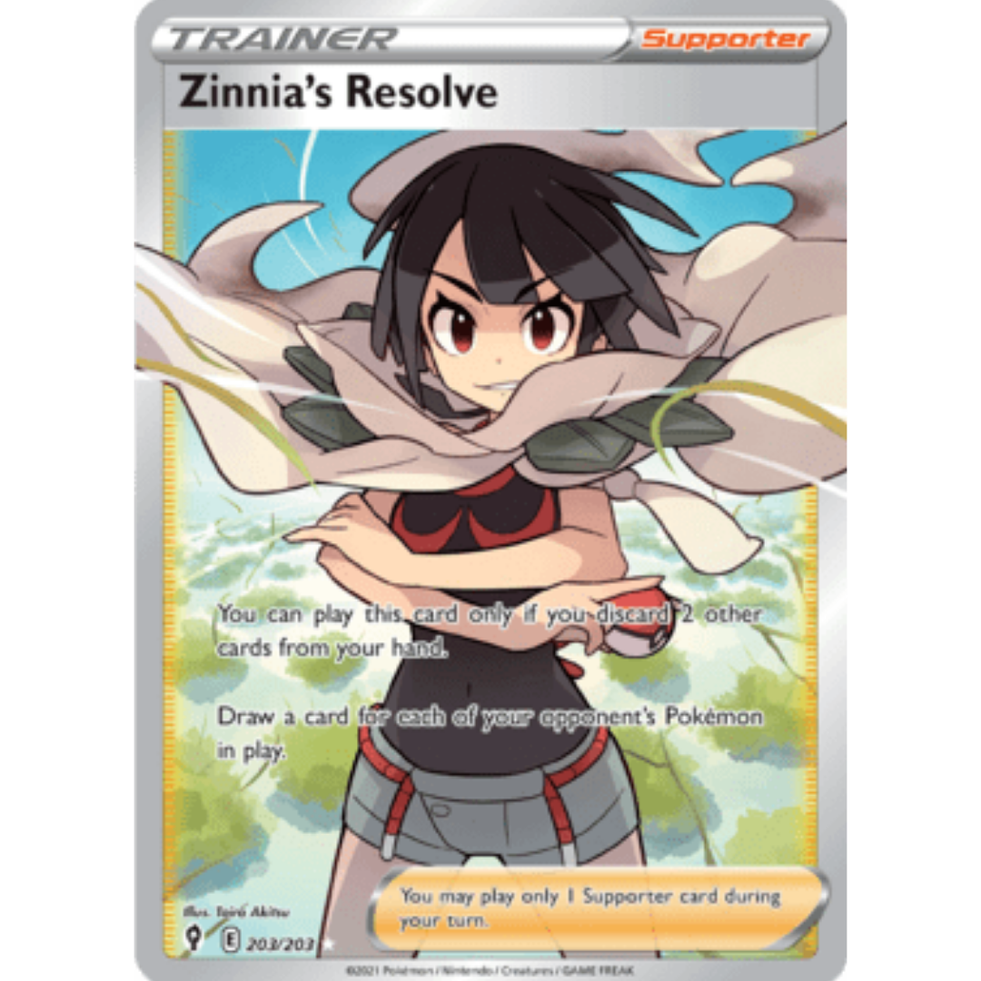 Zinnia's Resolve (Full Art) 203 - Holofoil SWSH07 Evolving Skies - Ultra Rare