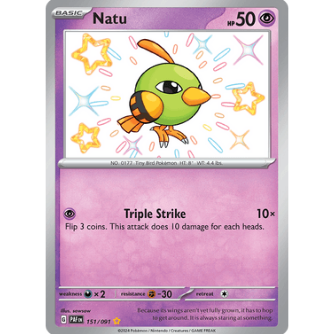 Natu 151/091 - Holofoil SV Paldean Fates - Shiny Rare