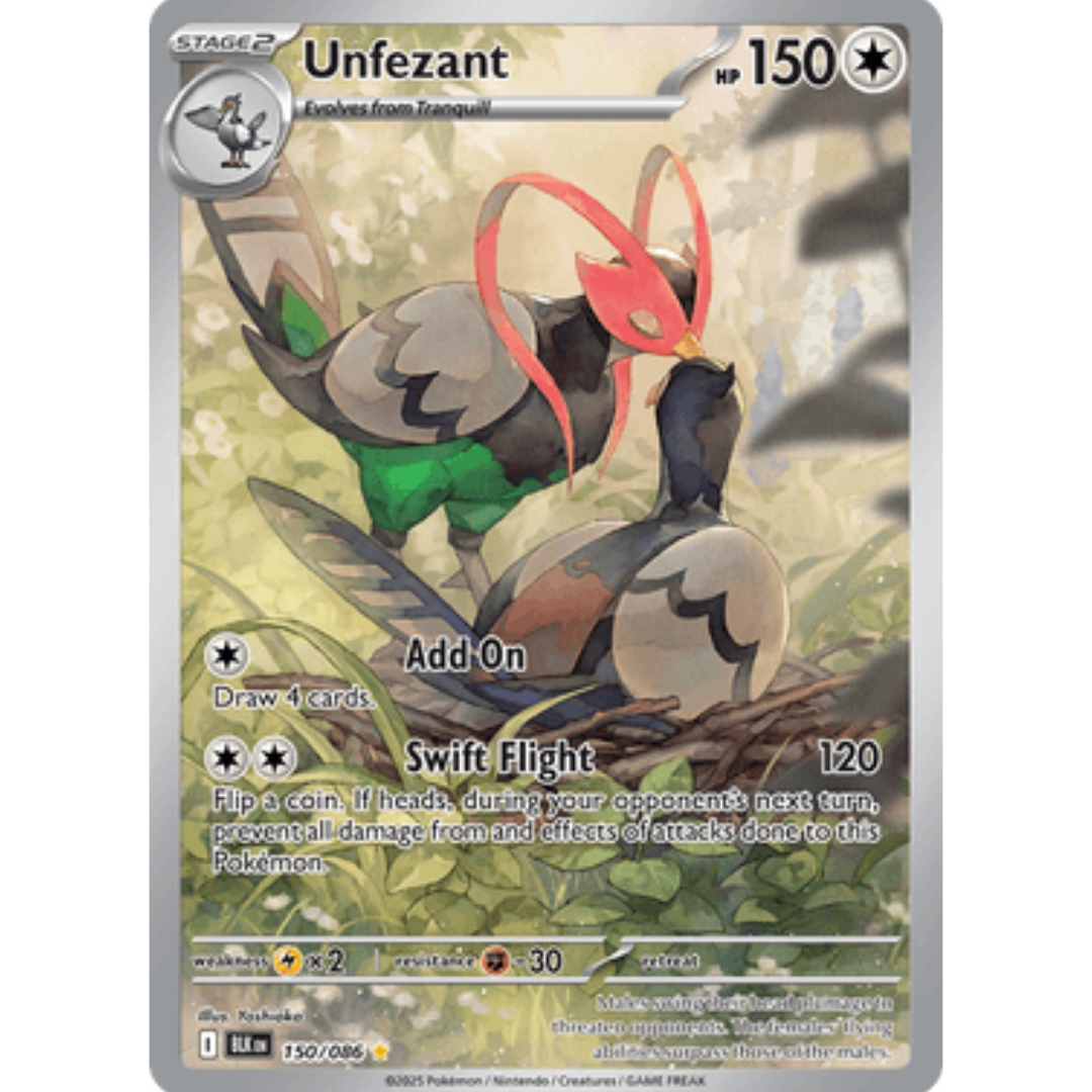 Unfezant 150/086 - Holofoil SV Black Bolt - Illustration Rare