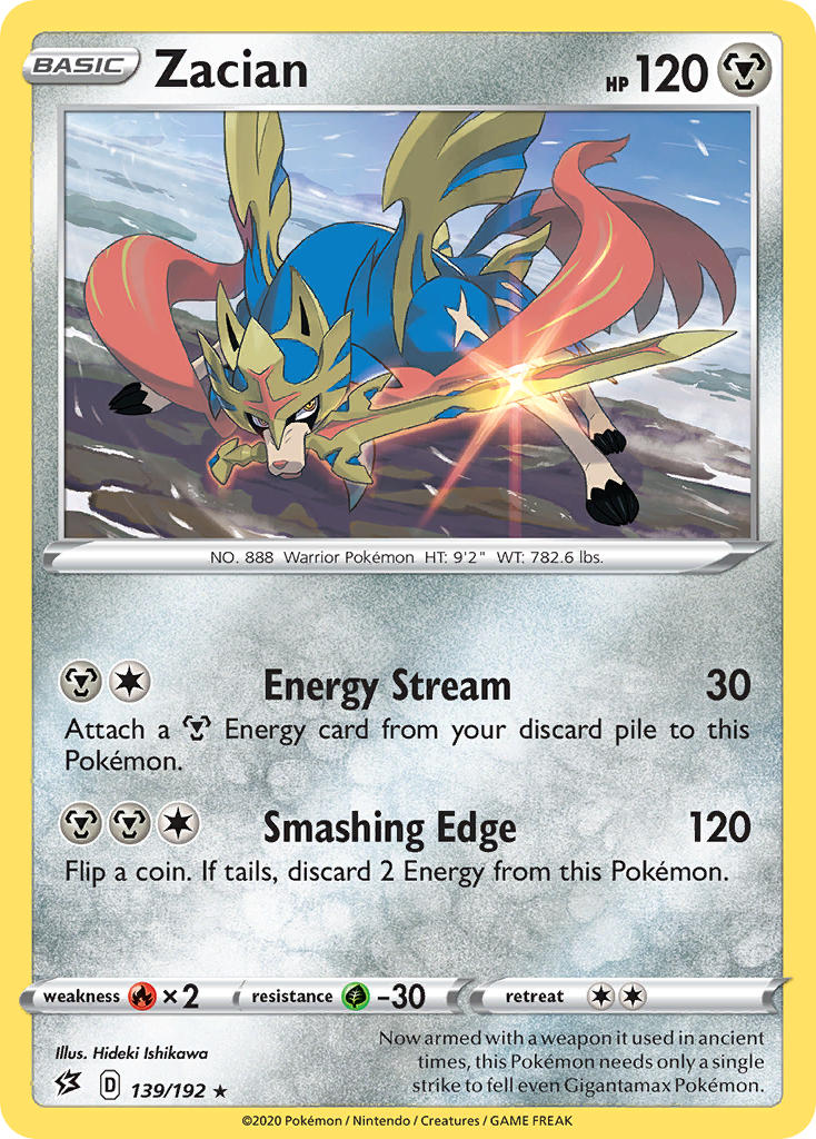 Zacian - 139/192 (Cracked Ice Holo)/192 - Holofoil Deck Exclusives - Holo Rare