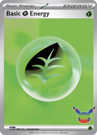 Basic Grass Energy 009 - Holofoil MEE Mega Evolution Energies - Futuristic Rare