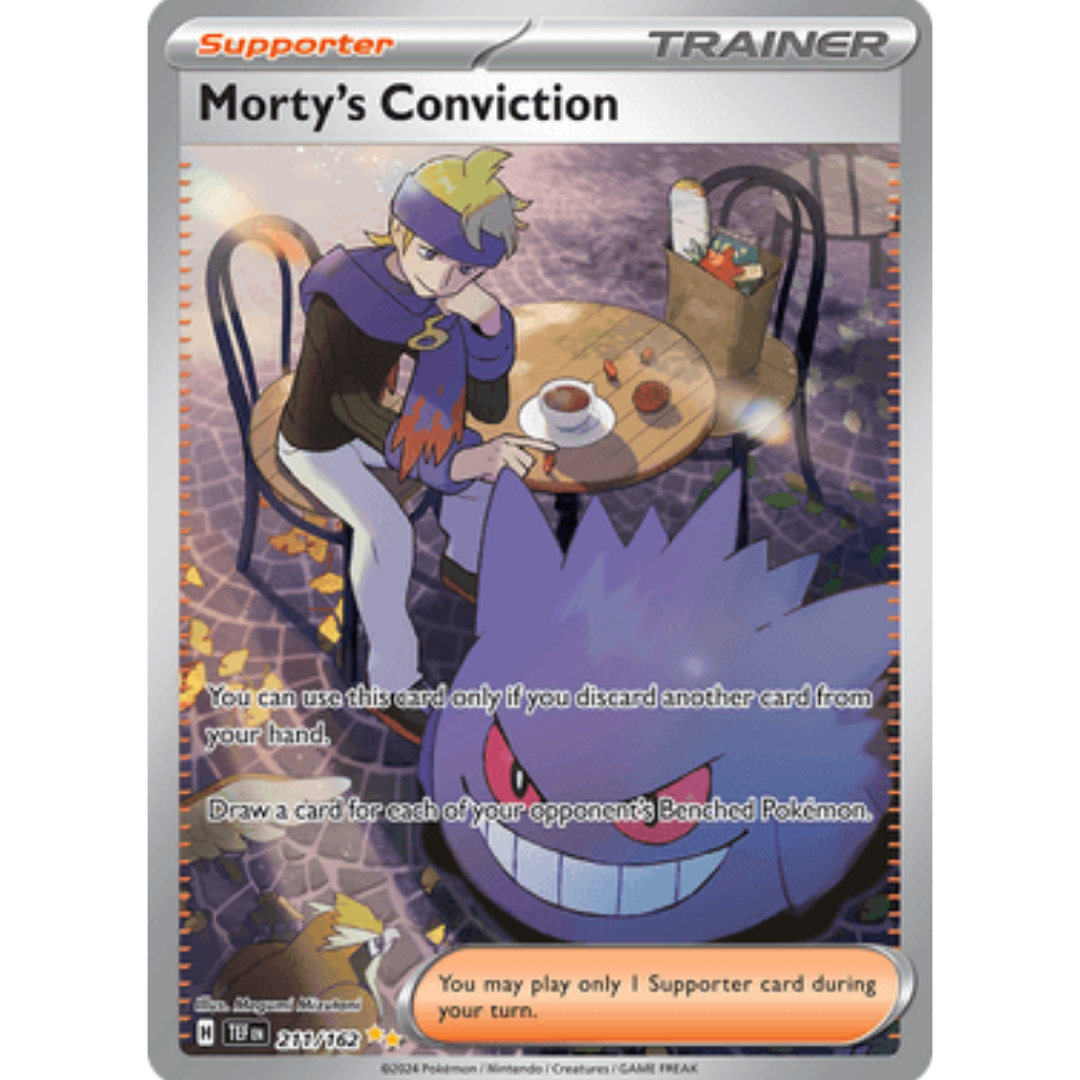Morty's Conviction 211/162 - Holofoil SV05 Temporal Forces - Special Illustration Rare