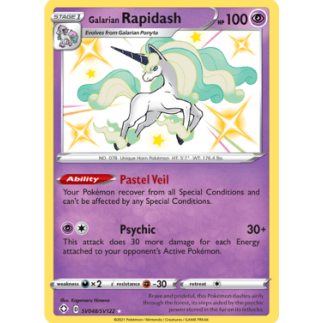 Galarian Rapidash SV048 - Holofoil Shining Fates Shiny Vault - Shiny Holo Rare