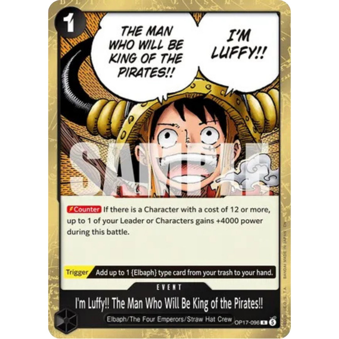 I'm Luffy!! The Man Who Will Be King of the Pirates!! (OP17-096) - The World's Strongest Warriors Foil