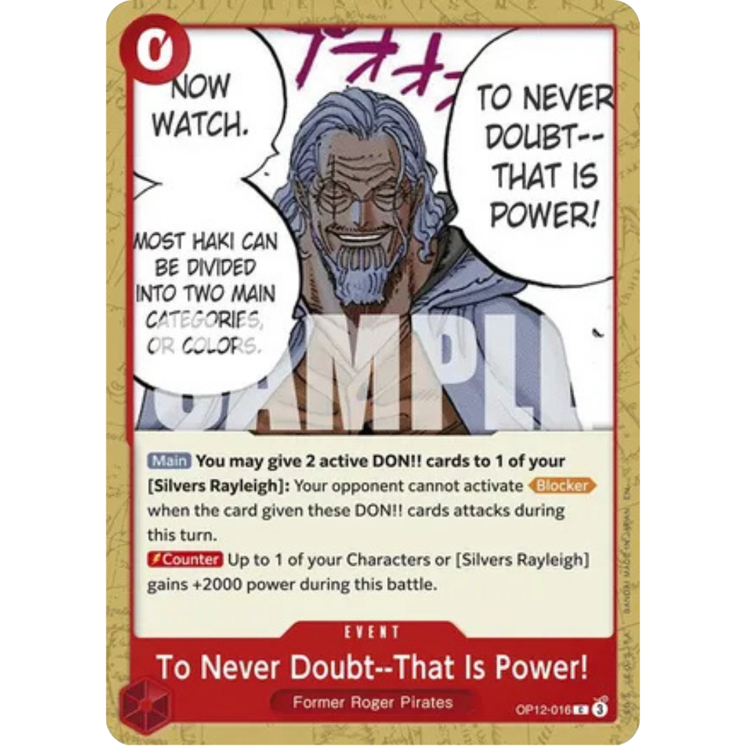 To Never Doubt--That Is Power! (OP12-016) - Legacy of the Master