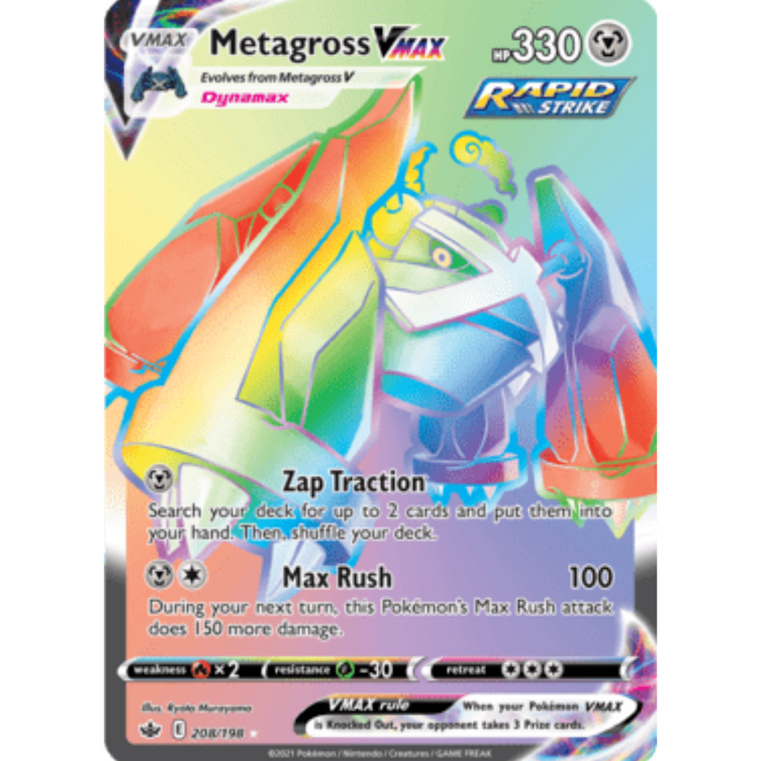 Metagross VMAX (Secret) 208/198 - Holofoil SWSH06 Chilling Reign - Secret Rare