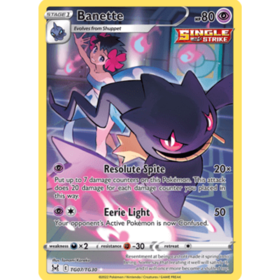 Banette TG07 - Holofoil SWSH11 Lost Origin Trainer Gallery - Ultra Rare