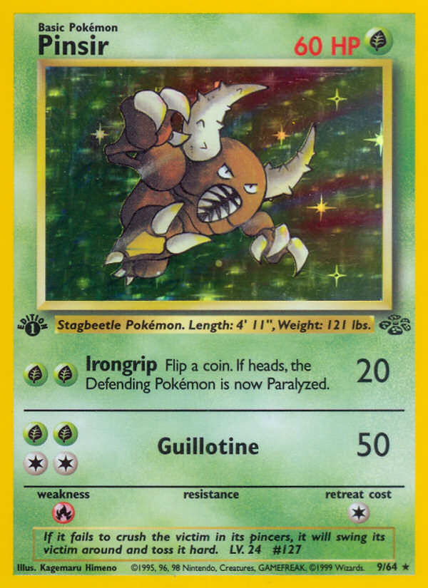 Pinsir (9) 009/64 - 1st Edition Holofoil Jungle - Holo Rare