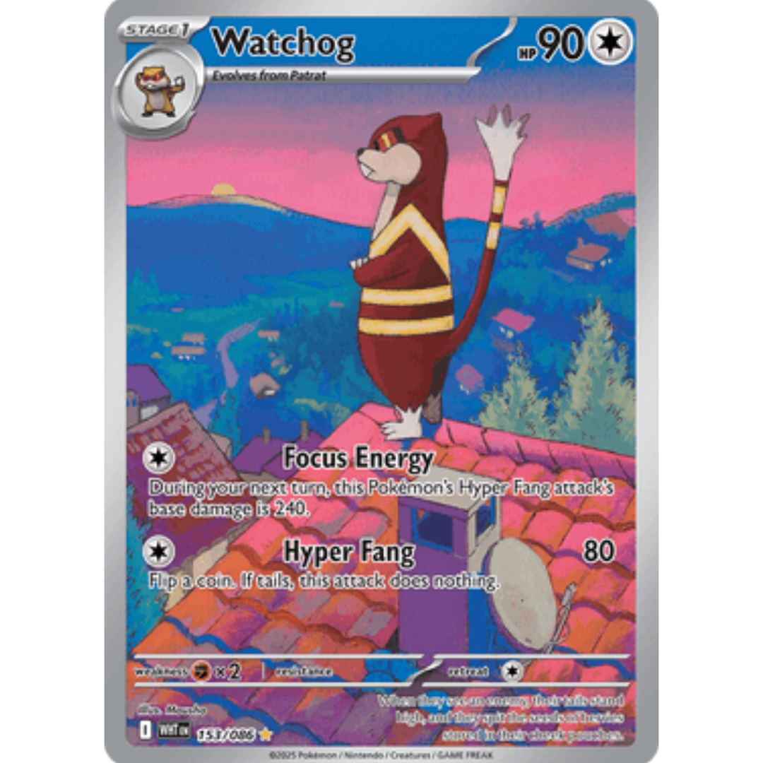 Watchog 153/086 - Holofoil SV White Flare - Illustration Rare
