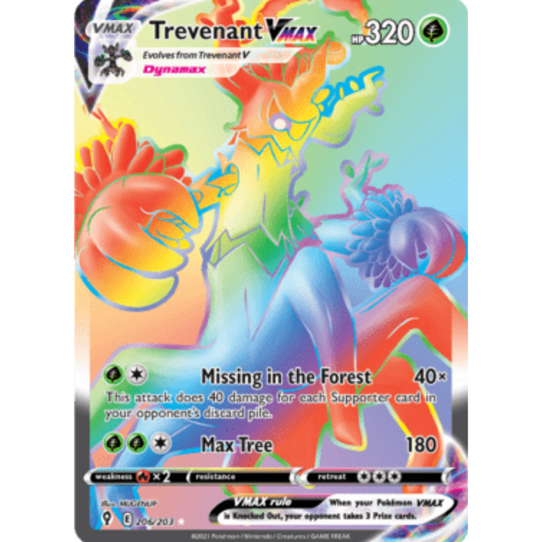 Trevenant VMAX (Secret) 206 - Holofoil SWSH07 Evolving Skies - Secret Rare