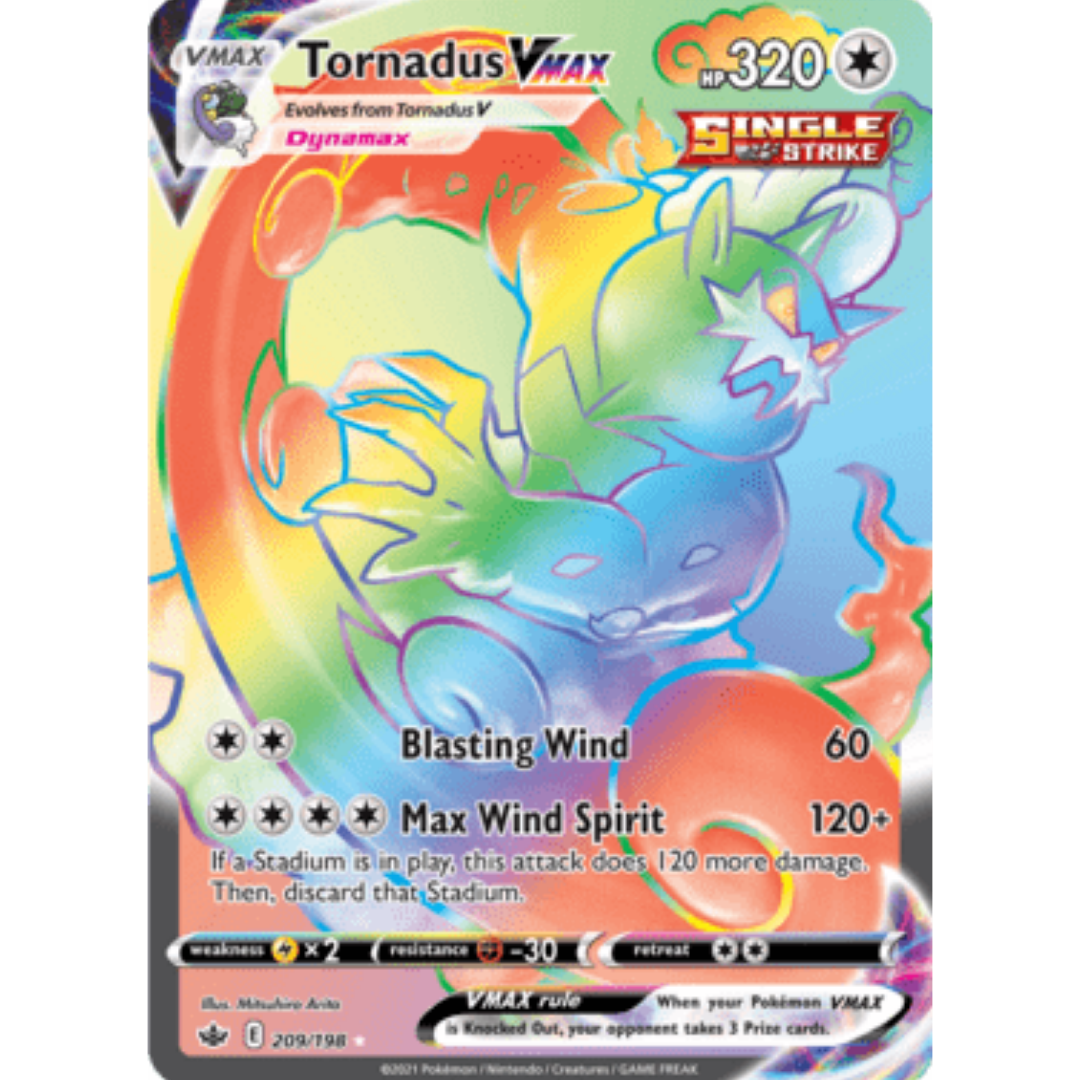 Tornadus VMAX (Secret) 209/198 - Holofoil SWSH06 Chilling Reign - Secret Rare