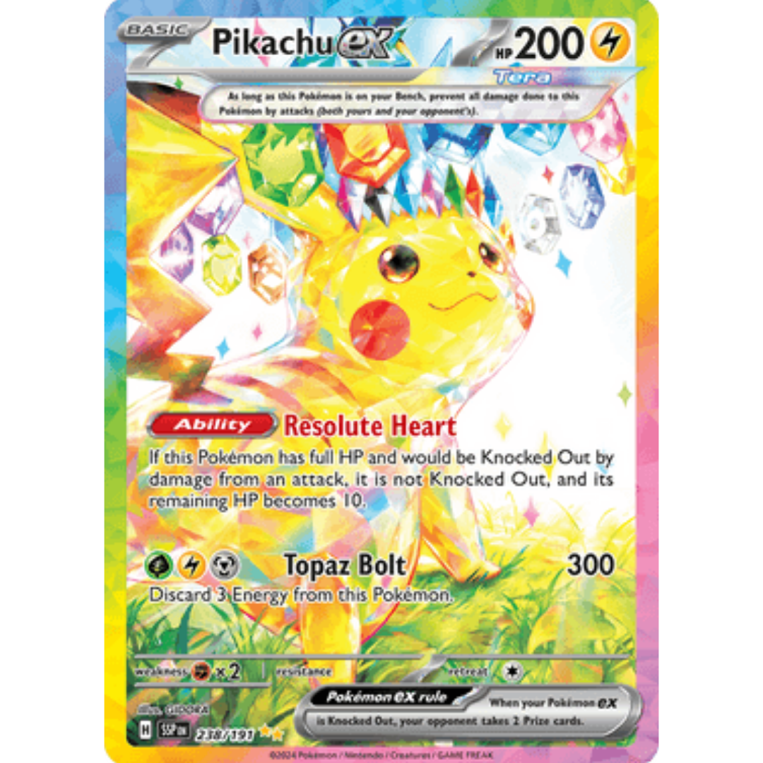 Pikachu ex 238/191 - Holofoil SV08 Surging Sparks - Special Illustration Rare