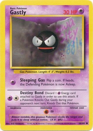 Gastly 050/102 Base Set - Common