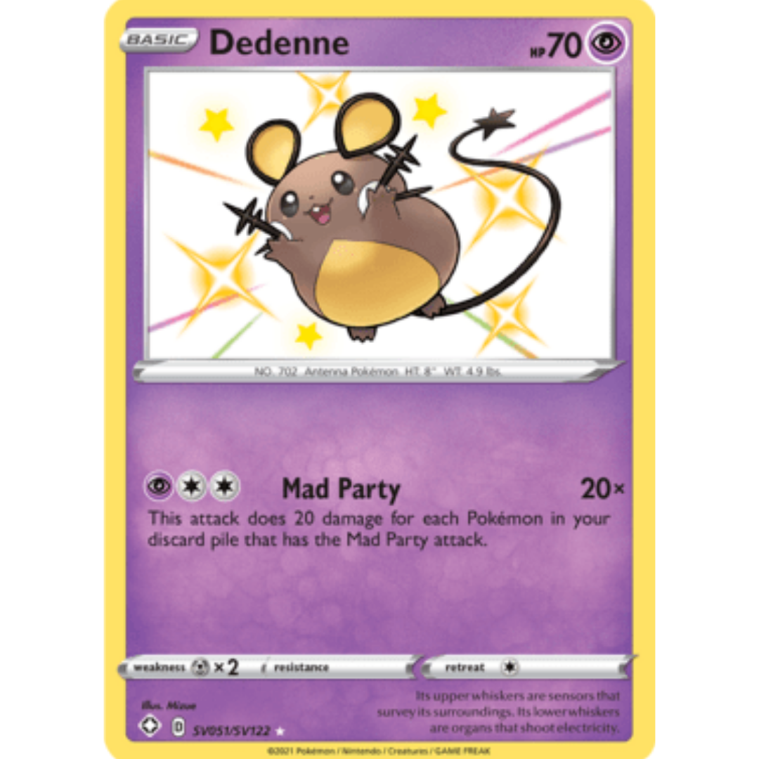 Dedenne SV051 - Holofoil Shining Fates Shiny Vault - Shiny Holo Rare