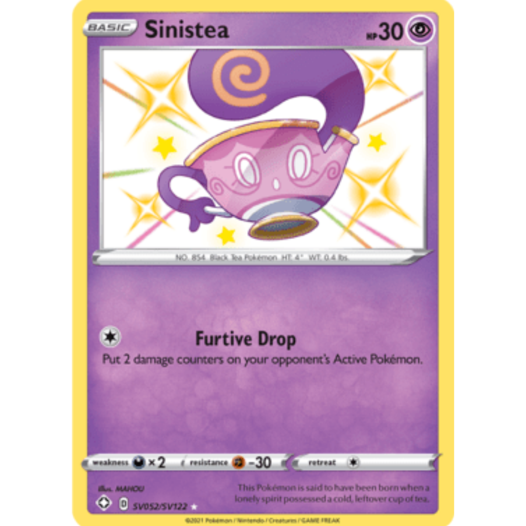 Sinistea SV052 - Holofoil Shining Fates Shiny Vault - Shiny Holo Rare