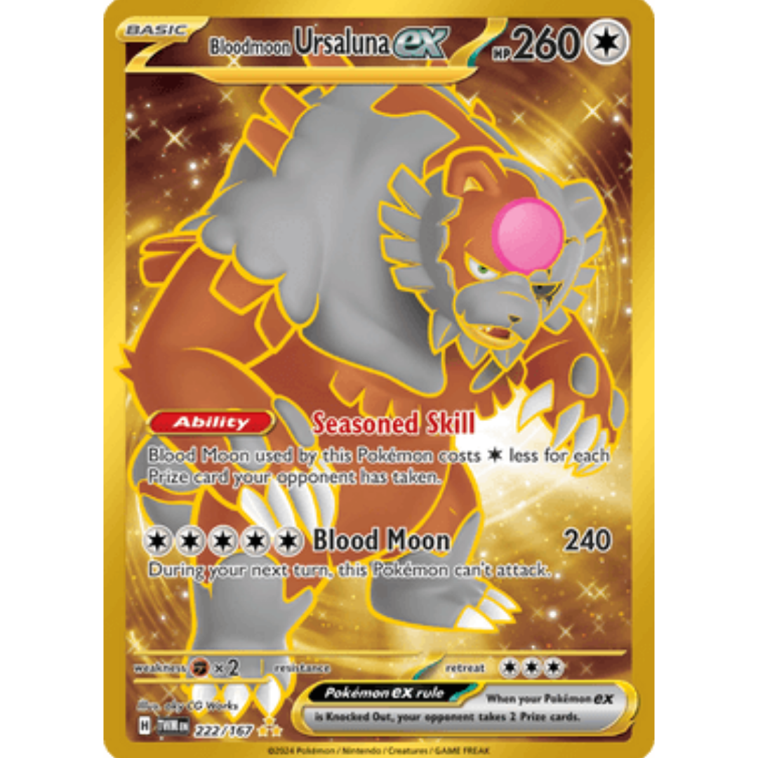 Bloodmoon Ursaluna ex 222/167 - Holofoil SV06 Twilight Masquerade - Hyper Rare