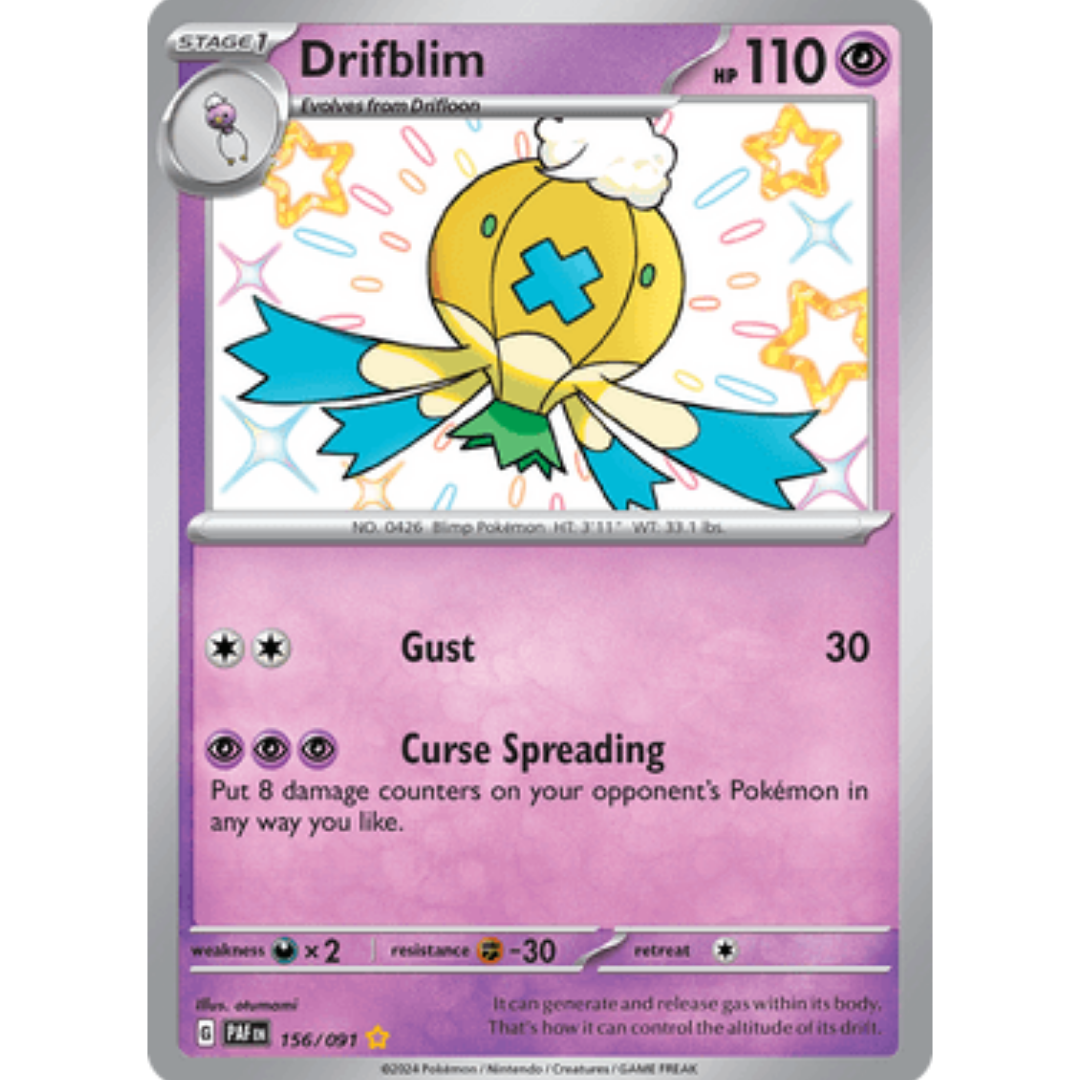 Drifblim 156 - Holofoil SV Paldean Fates - Shiny Rare