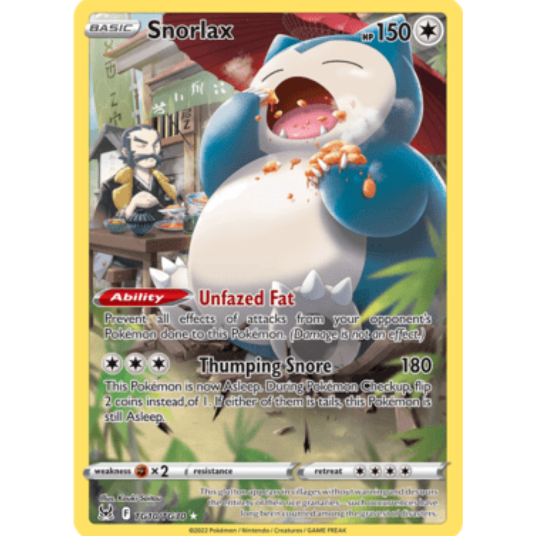 Snorlax TG10 - Holofoil SWSH11 Lost Origin Trainer Gallery - Ultra Rare