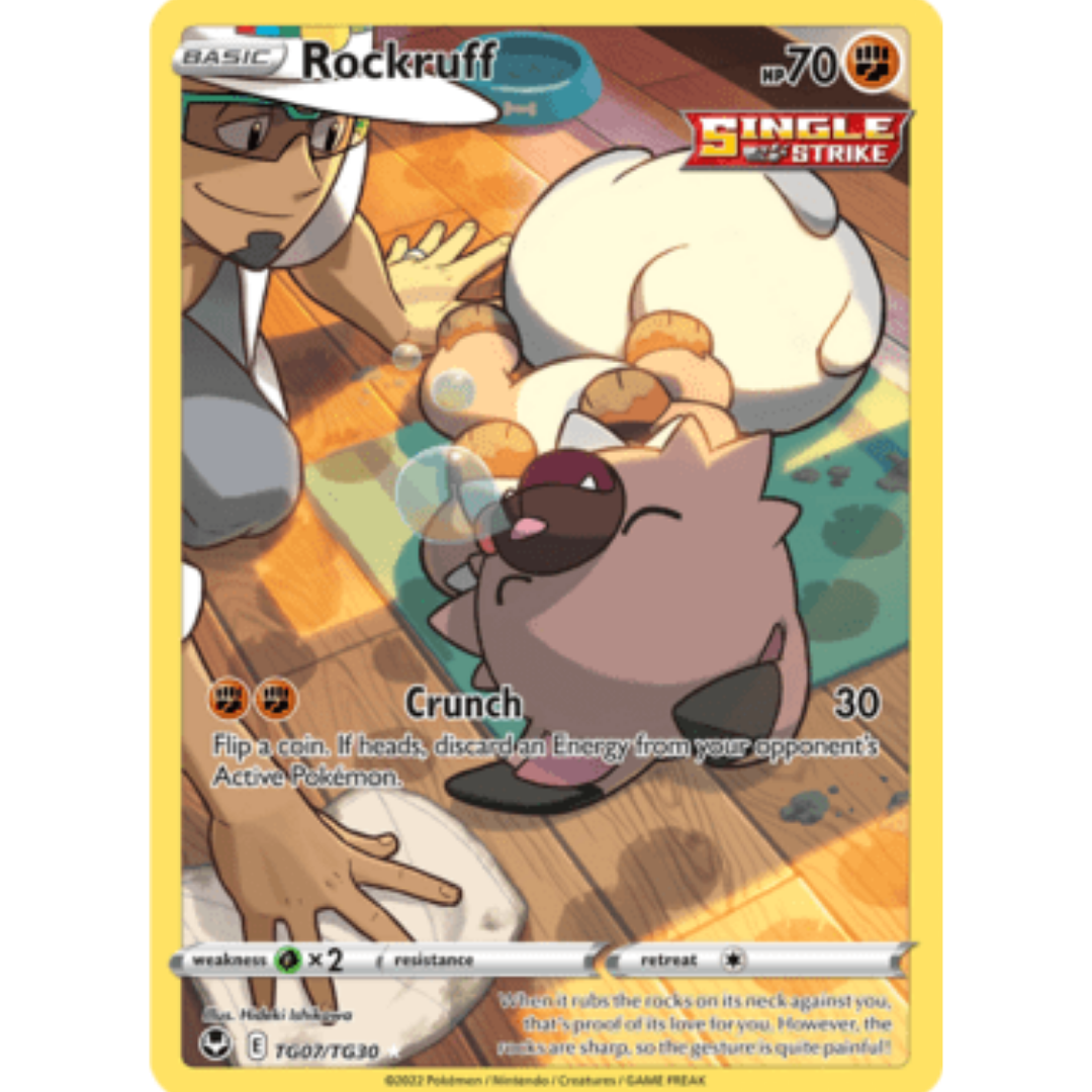Rockruff TG07 - Holofoil SWSH12 Silver Tempest Trainer Gallery - Ultra Rare