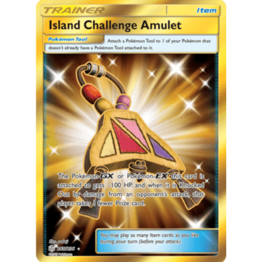 Island Challenge Amulet (Secret) 265 - Holofoil SM Cosmic Eclipse - Secret Rare