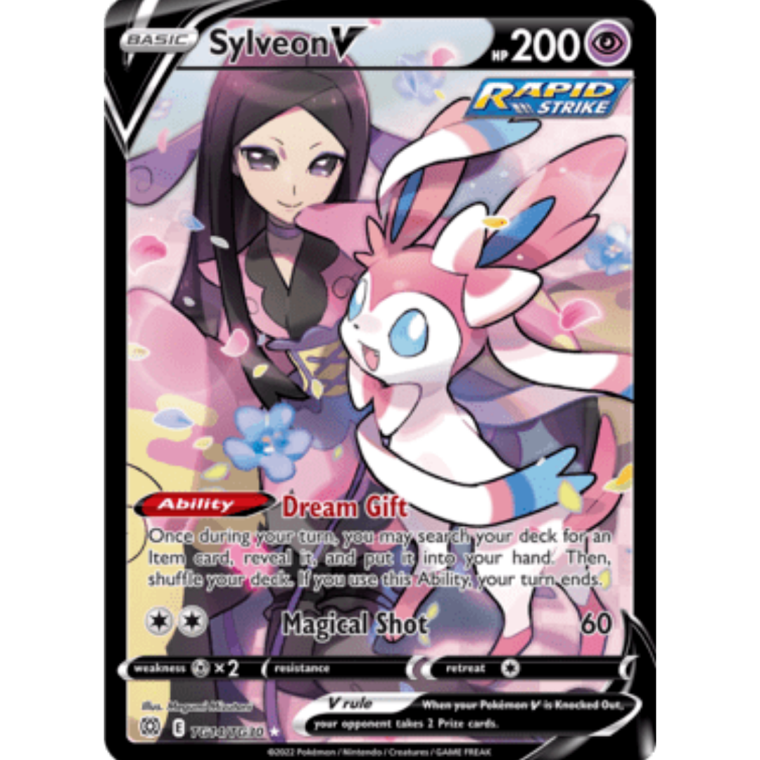 Sylveon V TG14 - Holofoil SWSH09 Brilliant Stars Trainer Gallery - Ultra Rare