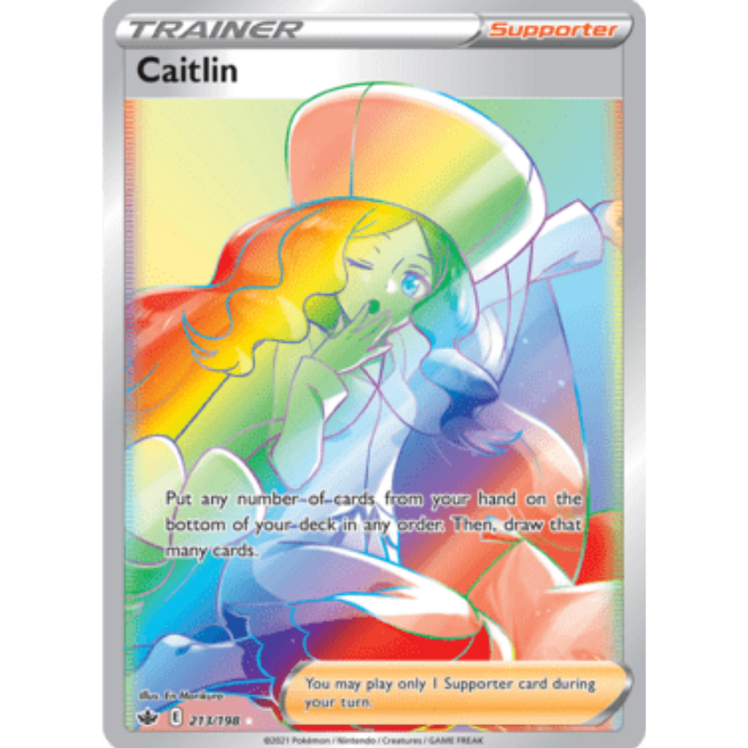Caitlin (Secret) 213/198 - Holofoil SWSH06 Chilling Reign - Secret Rare