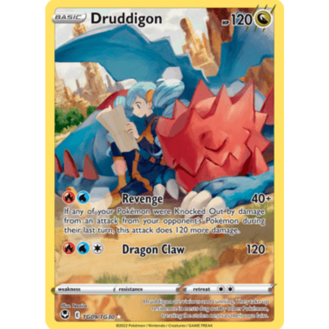 Druddigon TG09 - Holofoil SWSH12 Silver Tempest Trainer Gallery - Ultra Rare