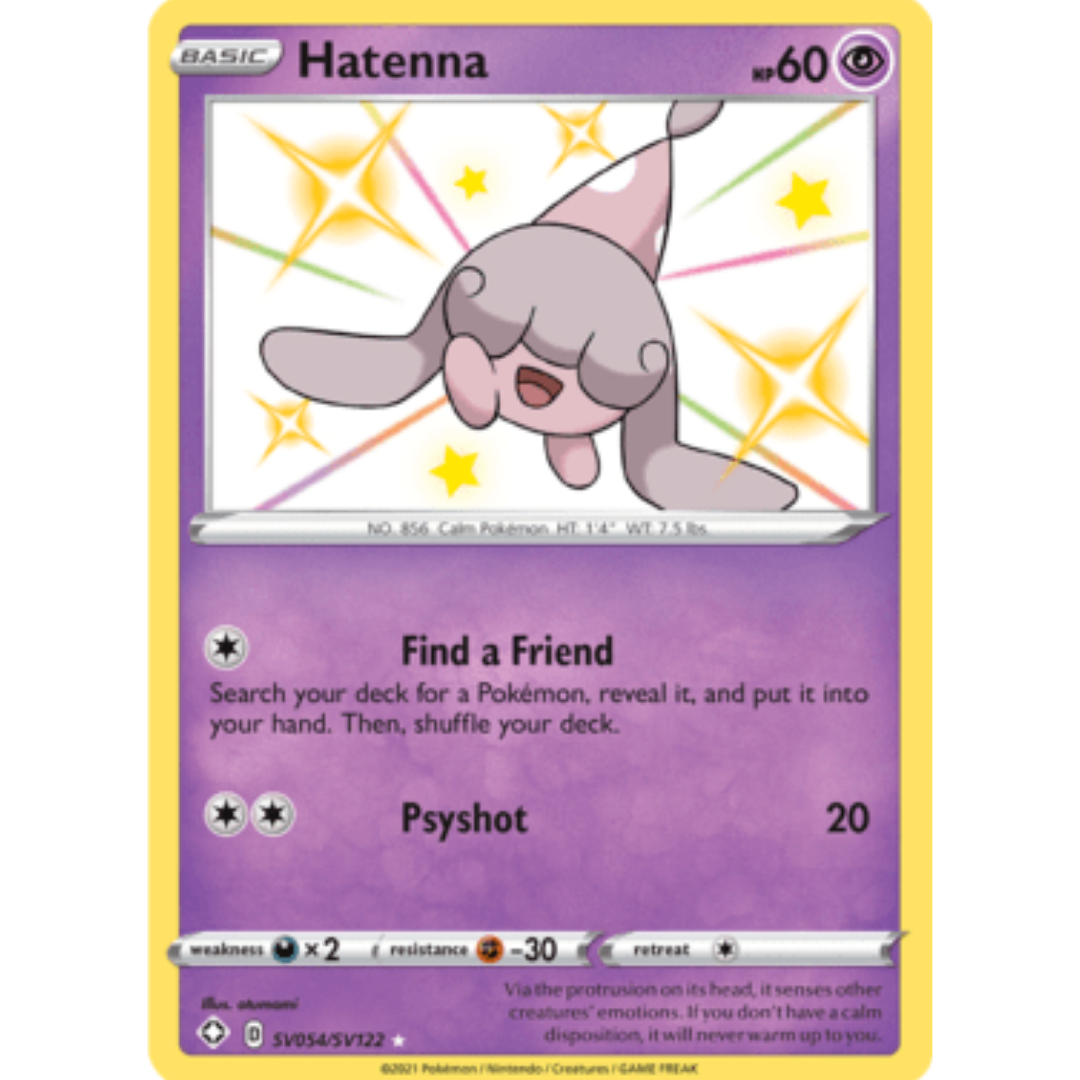 Hatenna SV054 - Holofoil Shining Fates Shiny Vault - Shiny Holo Rare
